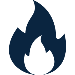 Water, wind & fire damage restoration Fire damage restoration icon.